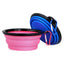 2 Pack Collapsible Portable Pet Feeding Watering Dish with Carabiners - iTalkPet