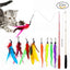 2PCS Retractable Cat Wand Toy and 9PCS Cat Feather Toys - iTalkPet