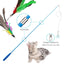 2PCS Retractable Cat Wand Toys and 10PCS Replacement Teaser with Bell Refills - iTalkPet