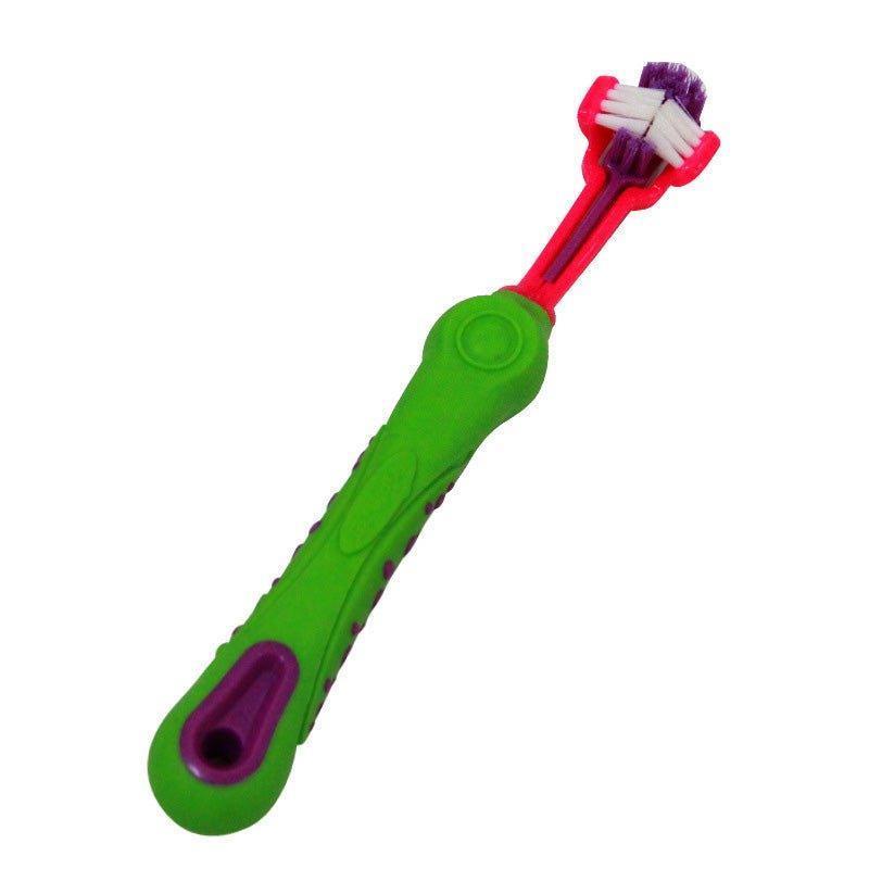 3-Sided Pet Toothbrush Dog Toothbrush Removing Bad Breath Tartar - iTalkPet