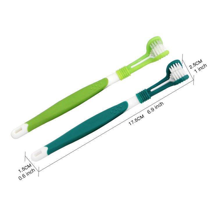 3-Sided Pet Toothbrush Dog Toothbrush Removing Bad Breath Tartar - iTalkPet