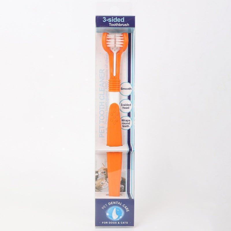 3-Sided Pet Toothbrush Dog Toothbrush Removing Bad Breath Tartar - iTalkPet