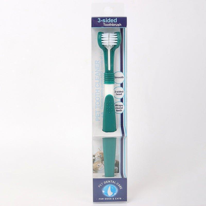 3-Sided Pet Toothbrush Dog Toothbrush Removing Bad Breath Tartar - iTalkPet