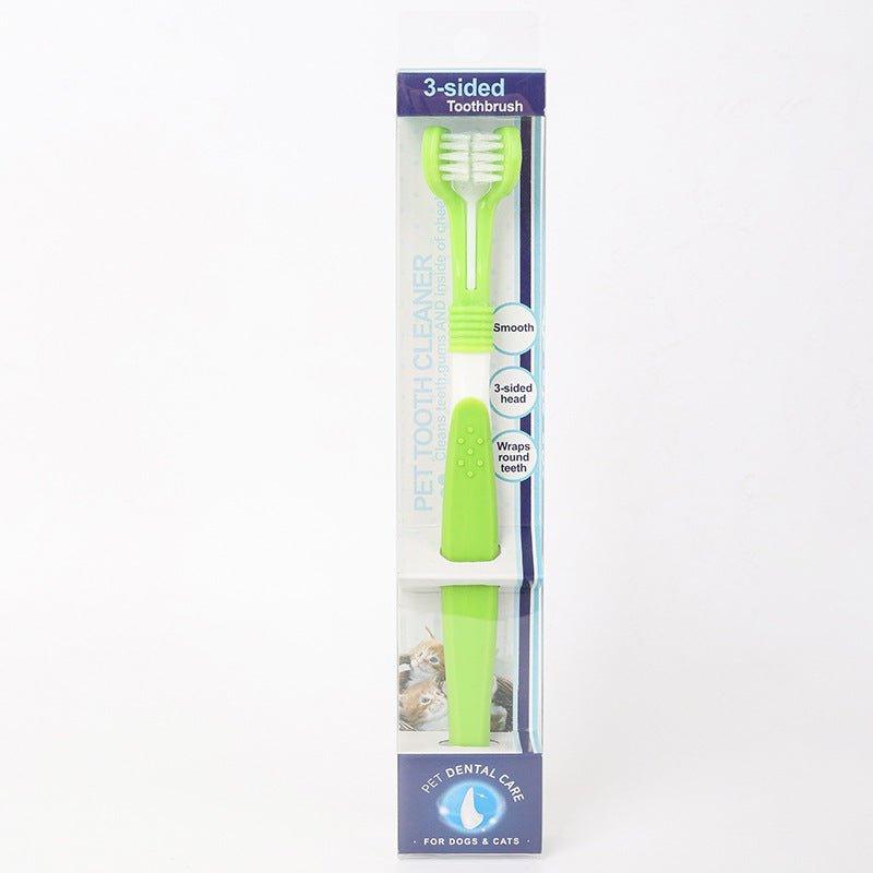 3-Sided Pet Toothbrush Dog Toothbrush Removing Bad Breath Tartar - iTalkPet
