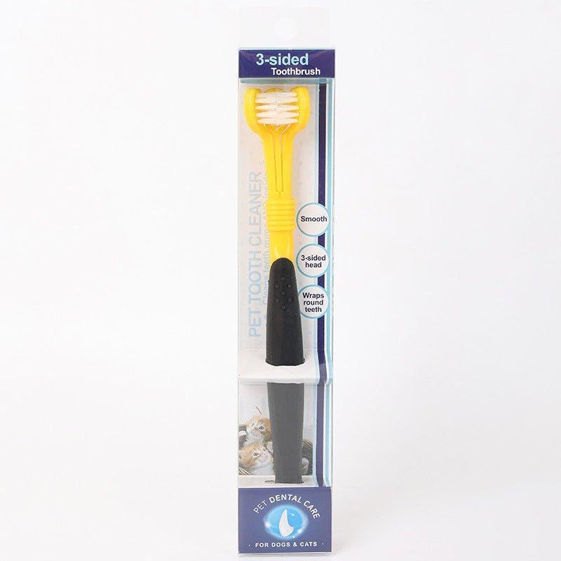 3-Sided Pet Toothbrush Dog Toothbrush Removing Bad Breath Tartar - iTalkPet