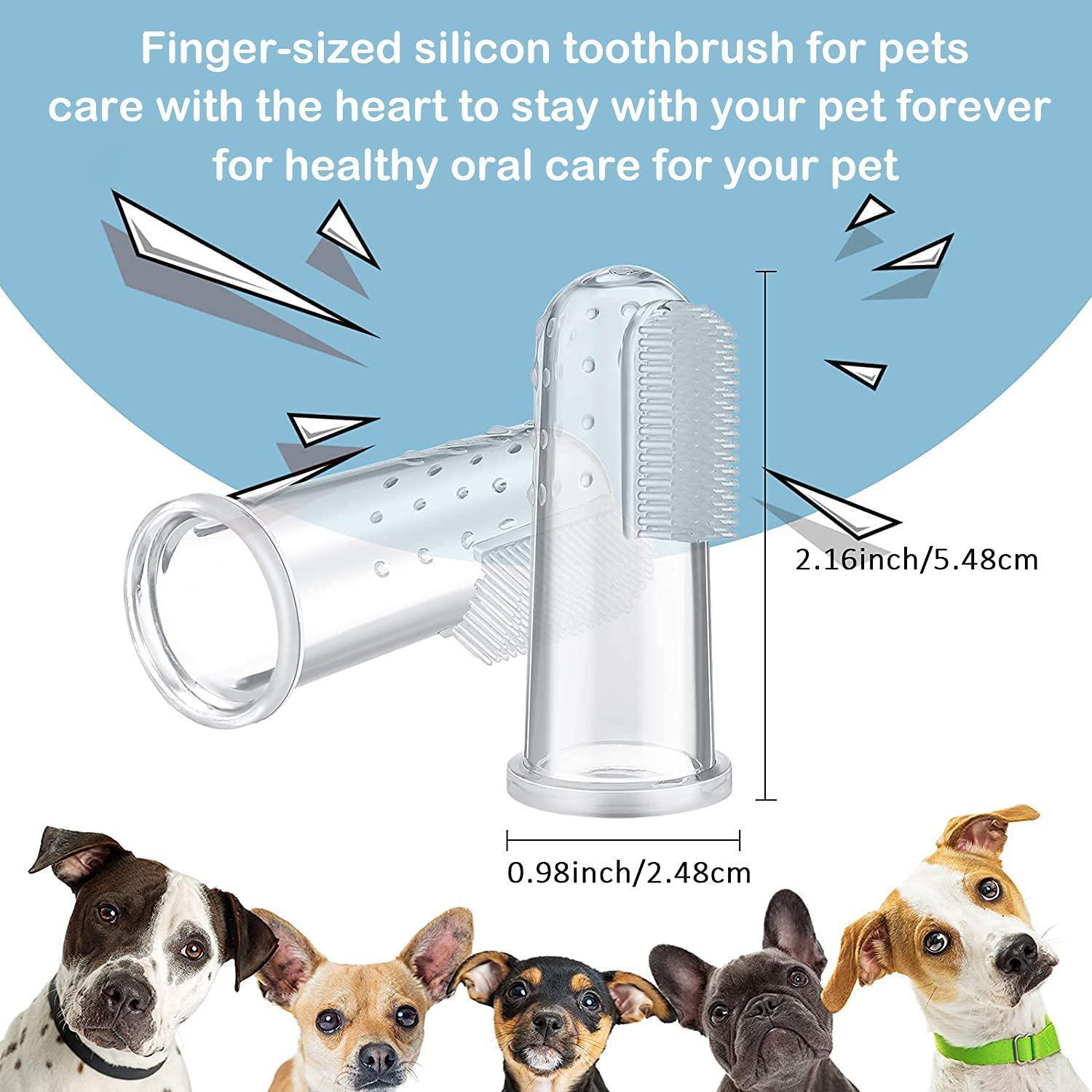 4Pcs Finger Pet Toothbrush Easy Teeth Cleaning and Dental Care - iTalkPet