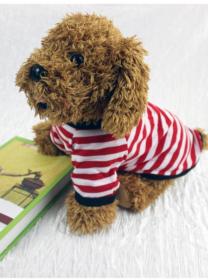 6 Pieces Small Pet Striped T-Shirt - iTalkPet