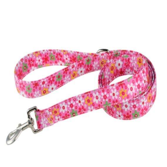 Adjustable Nylon Flower Personalized Custom Dog Collar Free Engraved Nameplate ID Tag - iTalkPet