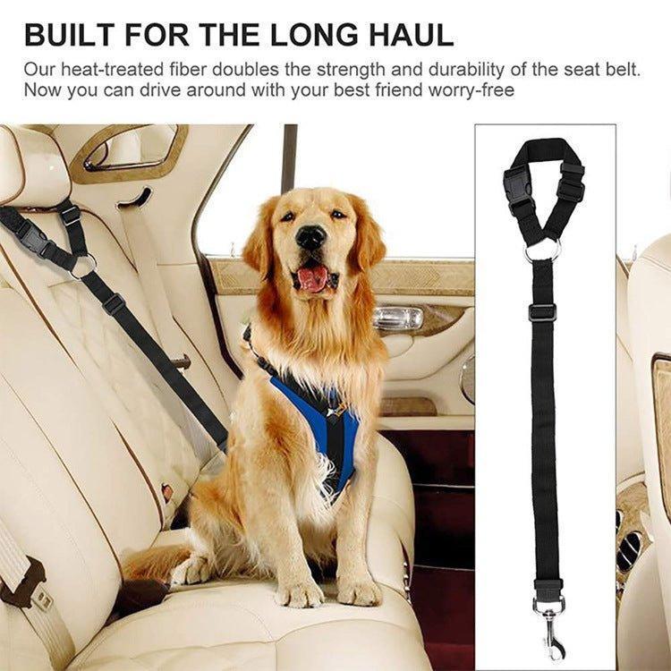 Adjustable Nylon Pet Safety Seat Belt Strap Vehicle Dog Seatbelts Harness - iTalkPet