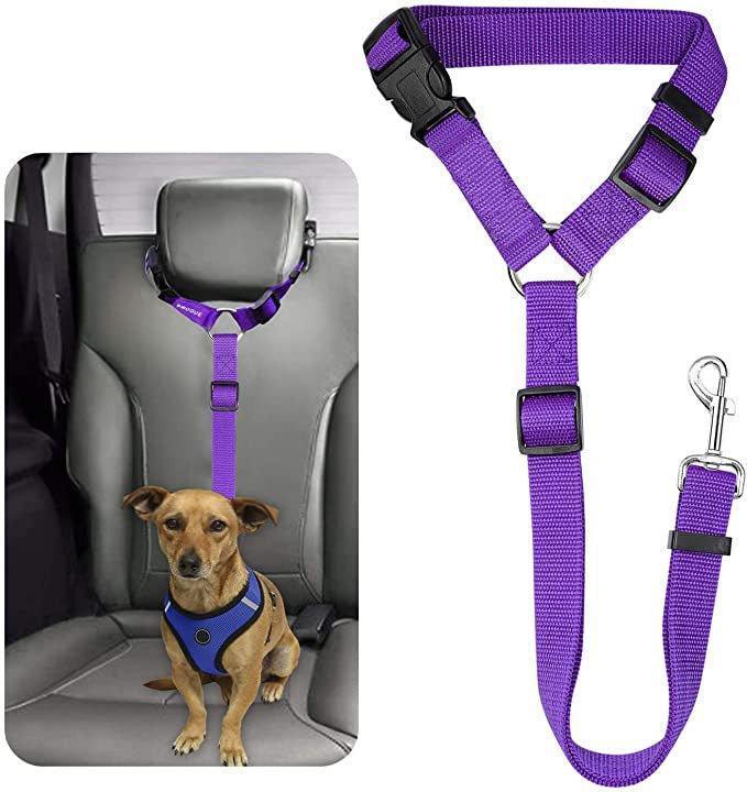 Adjustable Nylon Pet Safety Seat Belt Strap Vehicle Dog Seatbelts Harness - iTalkPet