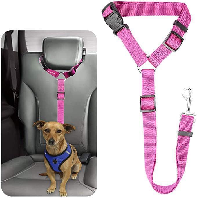 Adjustable Nylon Pet Safety Seat Belt Strap Vehicle Dog Seatbelts Harness - iTalkPet