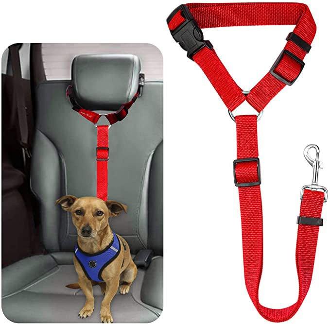 Adjustable Nylon Pet Safety Seat Belt Strap Vehicle Dog Seatbelts Harness - iTalkPet