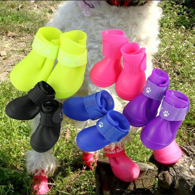 Anti-Slip Waterproof Rubber Pet Rain Shoes Boot - iTalkPet