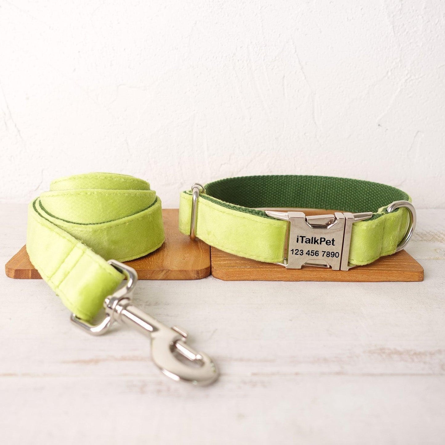 Avocado Personalized Dog Collar Set - iTalkPet