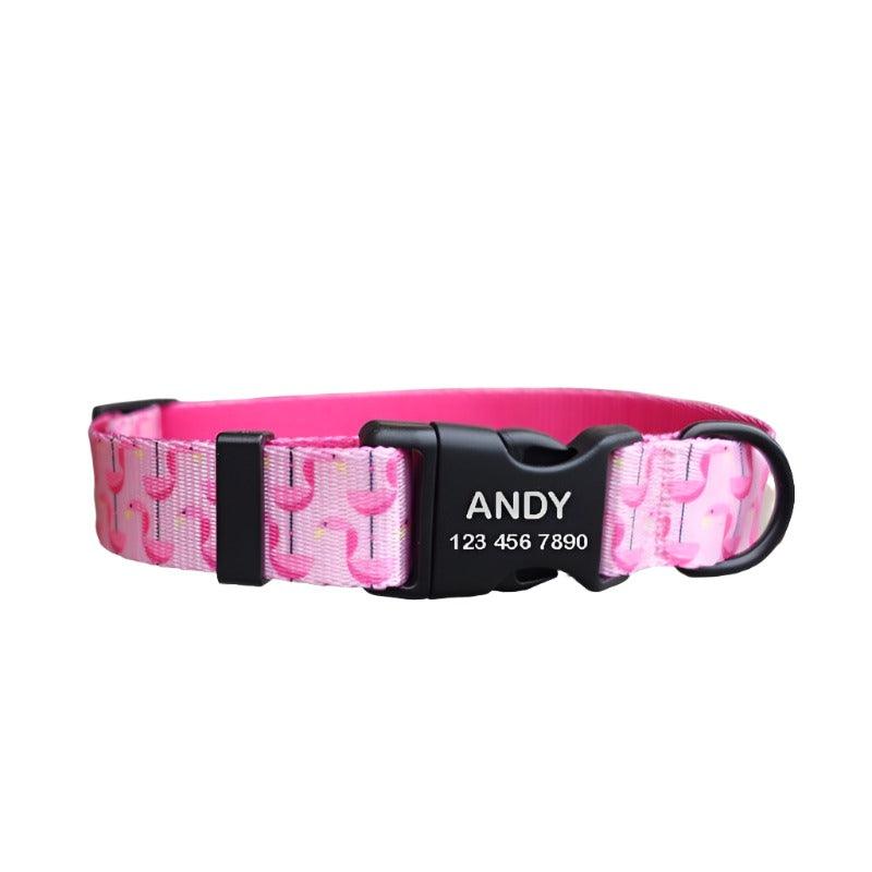 Bird Print Beautiful Personalized Dog Collar Set - iTalkPet