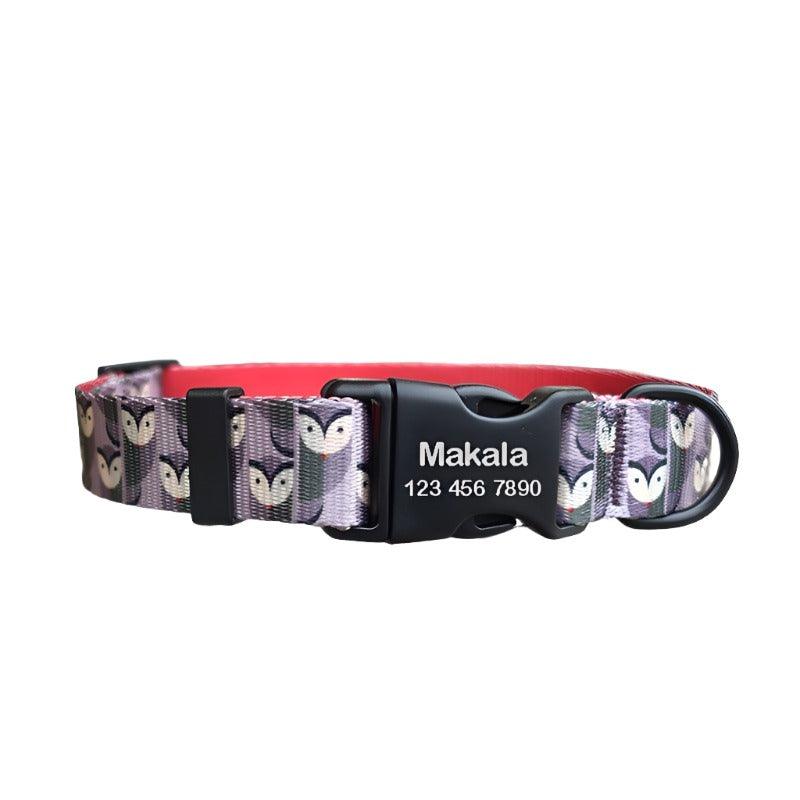 Bird Print Beautiful Personalized Dog Collar Set - iTalkPet