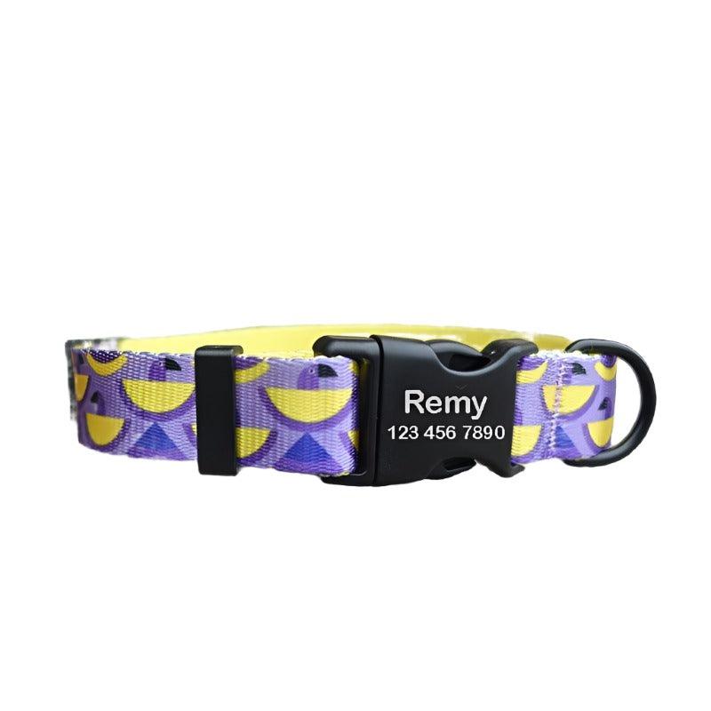 Bird Print Beautiful Personalized Dog Collar Set - iTalkPet