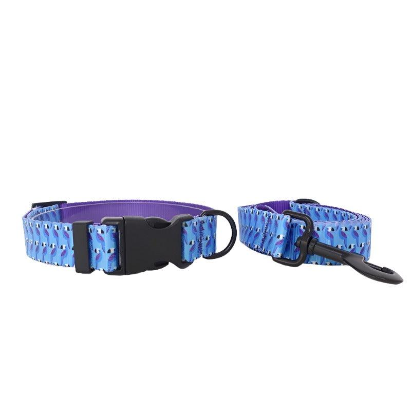 Bird Print Beautiful Personalized Dog Collar Set - iTalkPet
