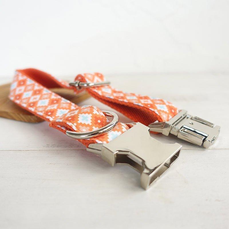 Biscuit Orange Personalized Dog Collar Set - iTalkPet