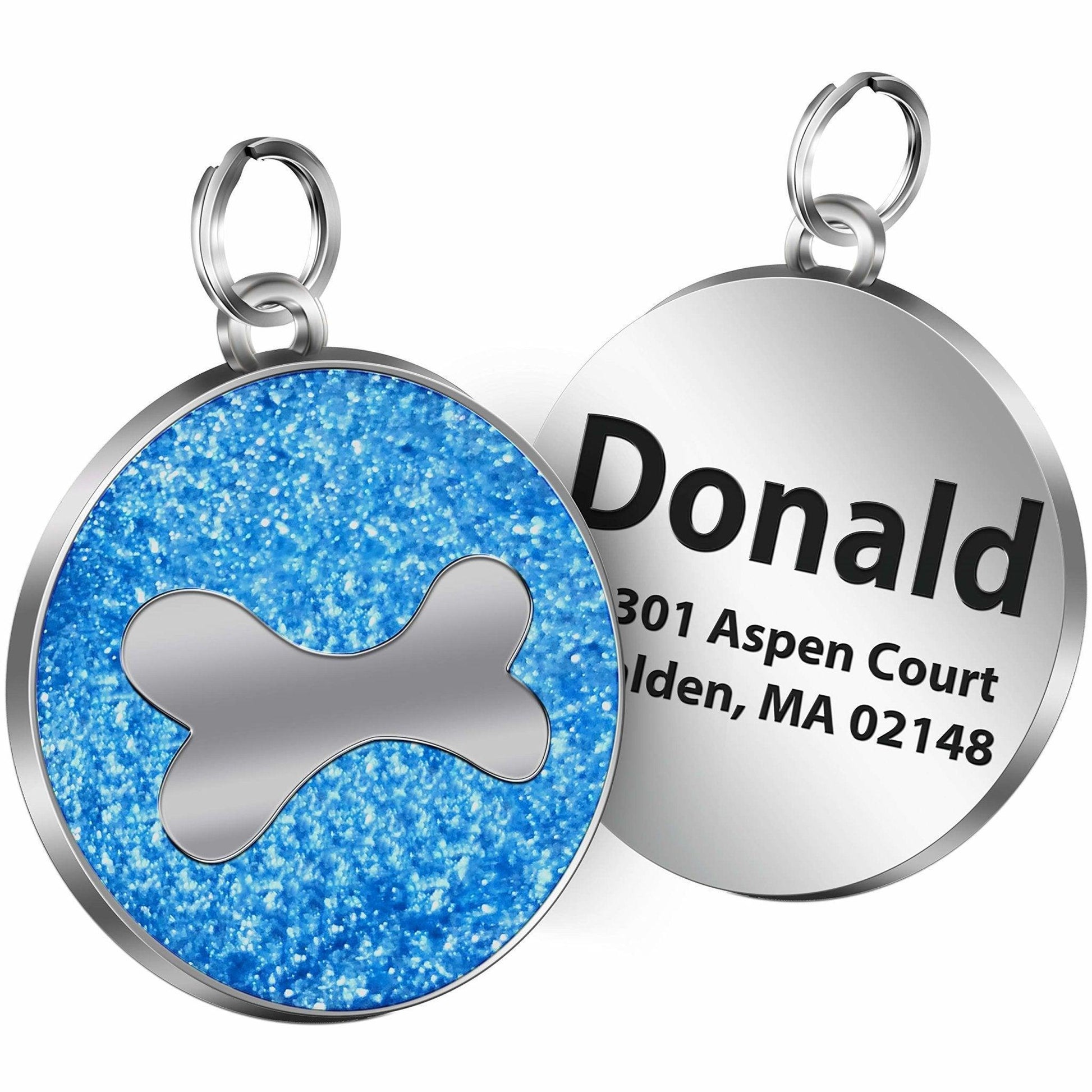 Bling Bling Bone Customized Engraving Dog ID Tag - iTalkPet