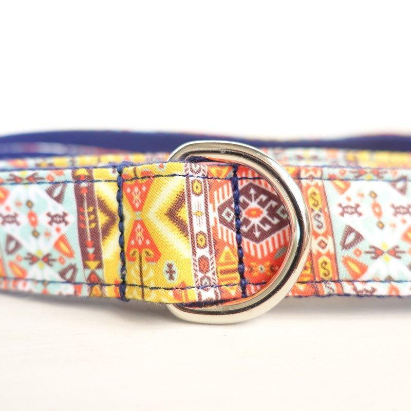 Blue Bohemian Personalized Dog Collar Set - iTalkPet