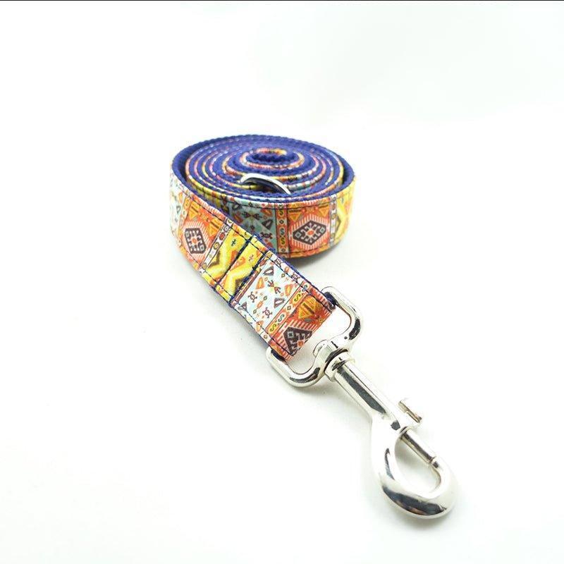 Blue Bohemian Personalized Dog Collar Set - iTalkPet