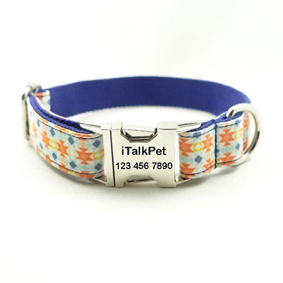Blue Lantern Personalized Dog Collar Set - iTalkPet
