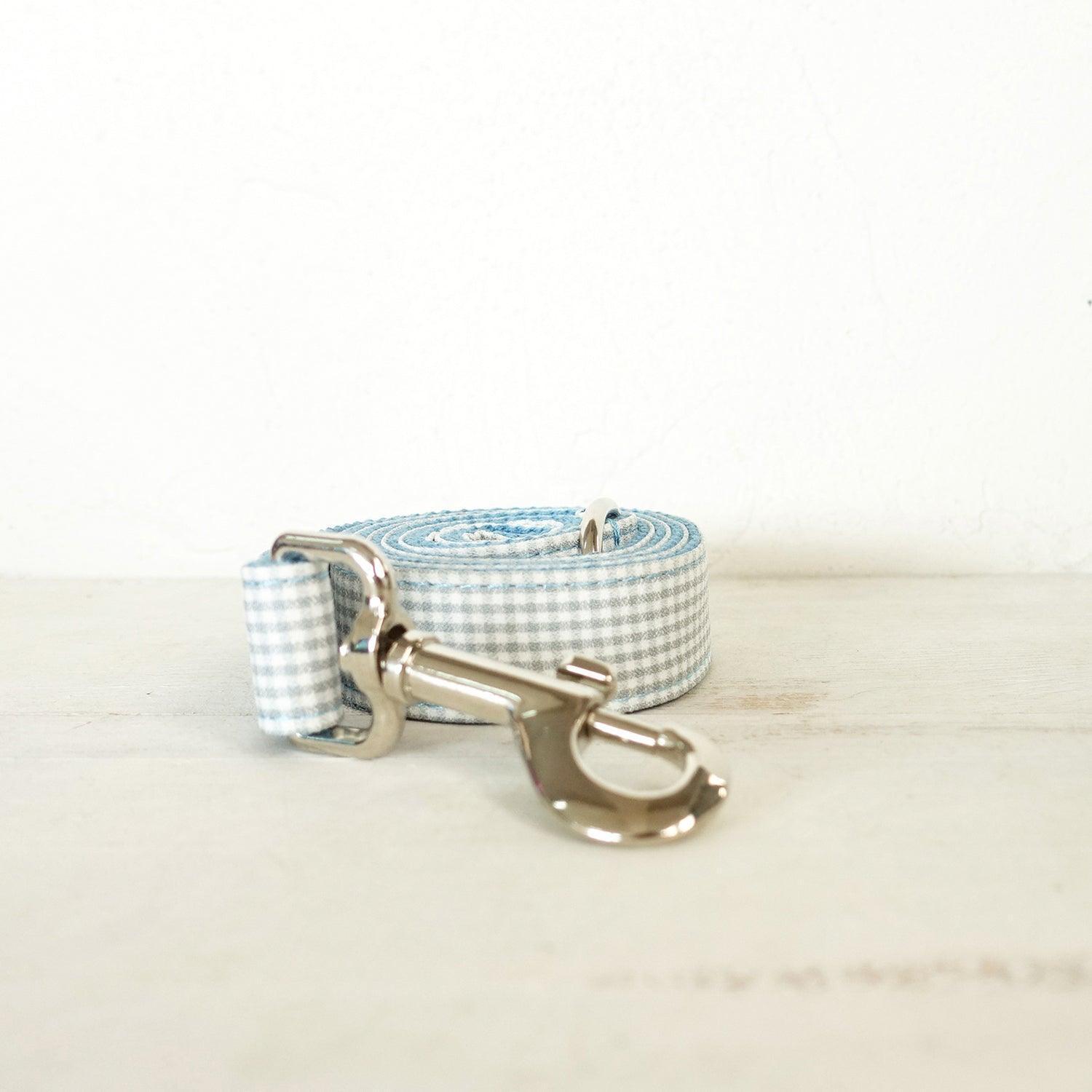 Blue Stripe Soft Personalized Dog Collar Set - iTalkPet
