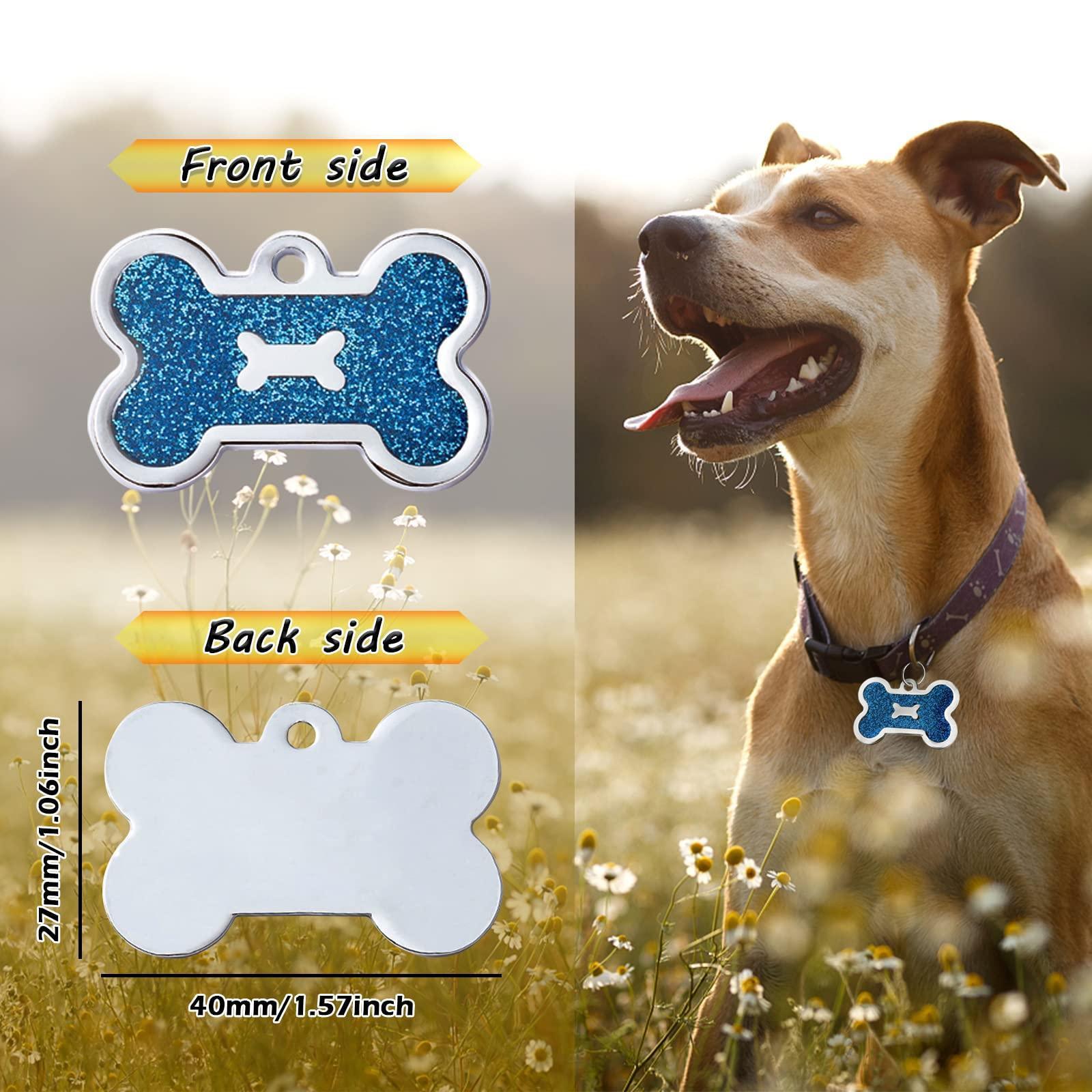 Custom Personalized Laser Engraved Dog Bone ID Tag – Geo Tracking System Style – Made In USA