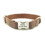 Brown Personalized Dog Collar Set - iTalkPet