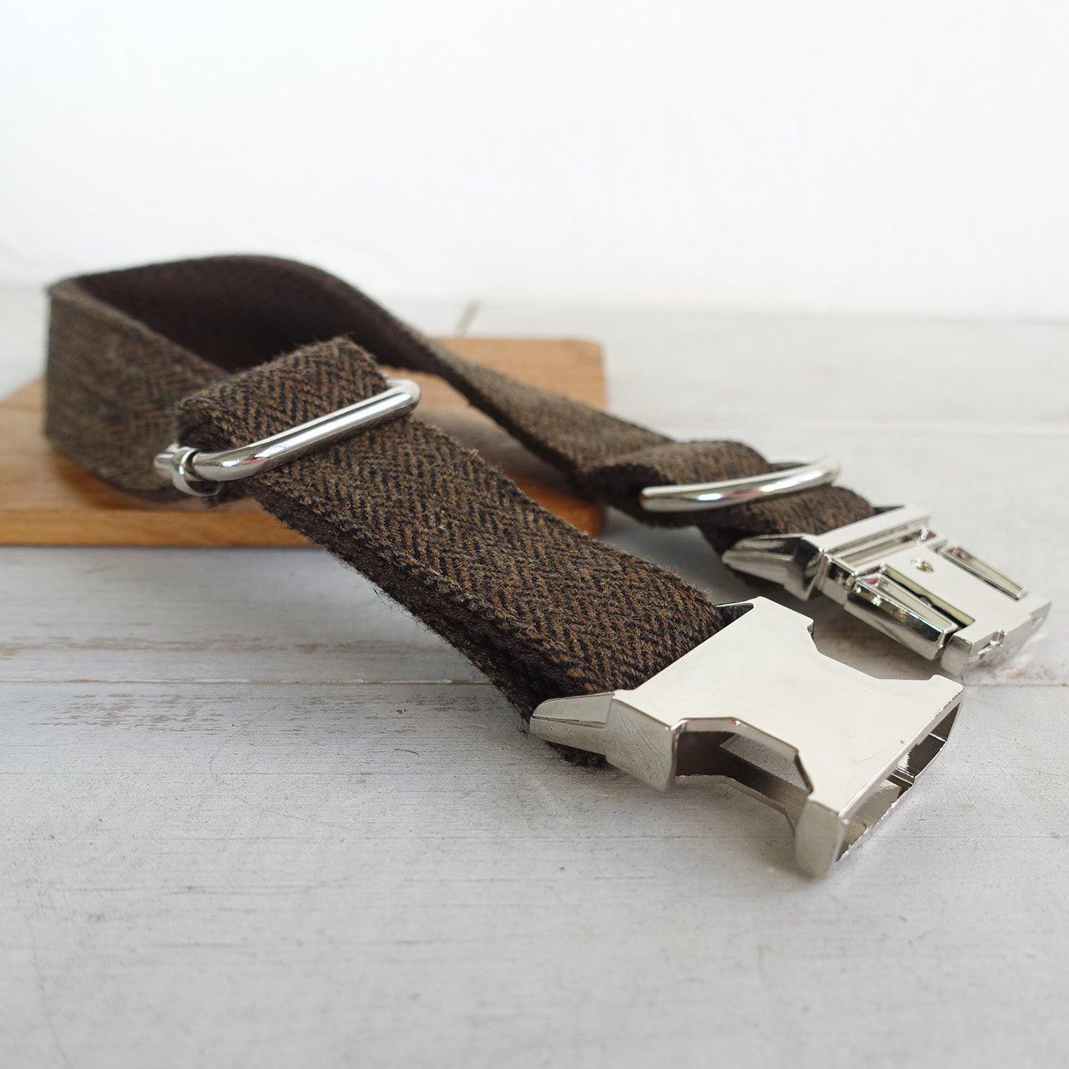 Brown Suit Personalized Dog Collar Set - iTalkPet
