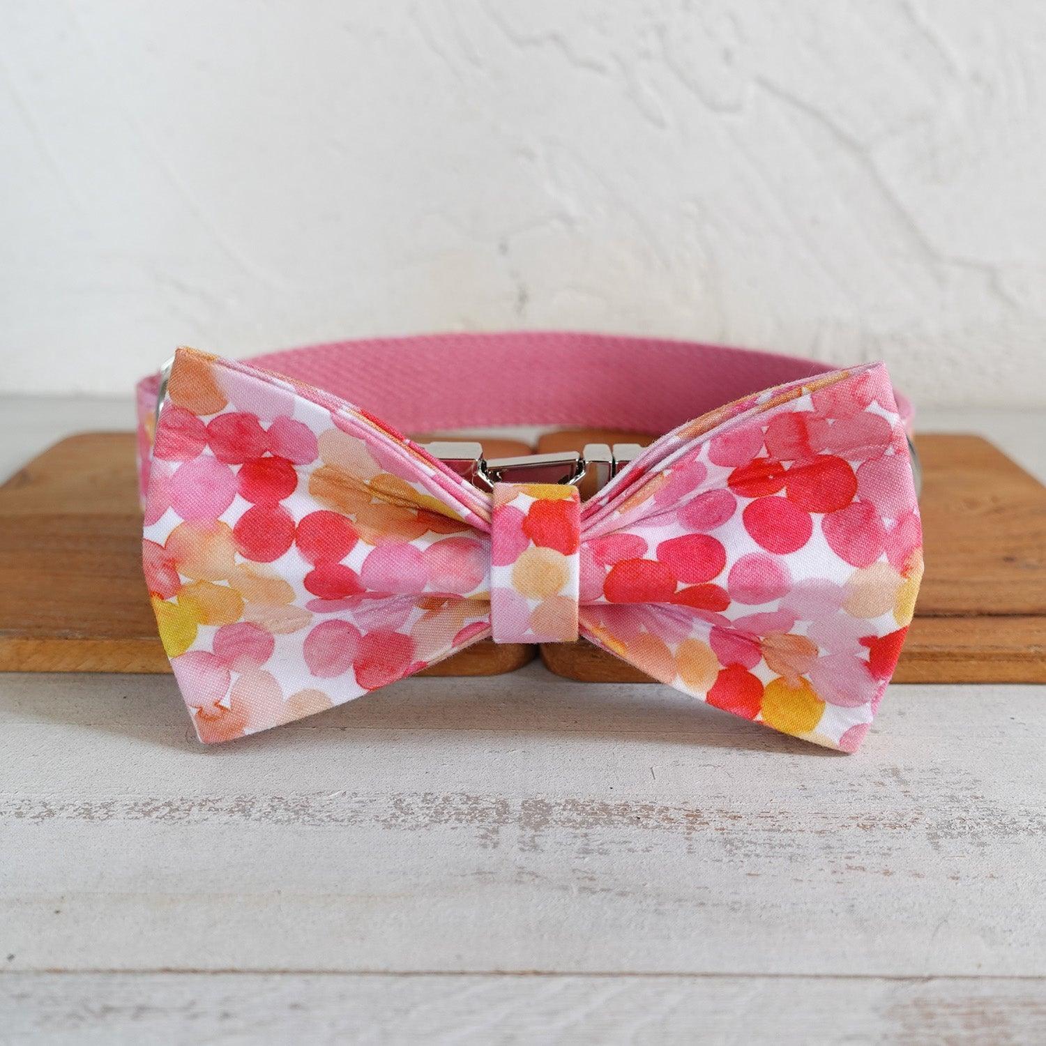 Bubbles Pink Personalized Dog Collar Set - iTalkPet