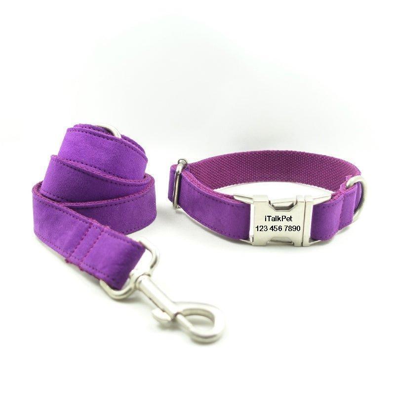 Candy Purple Personalized Dog Collar Set - iTalkPet