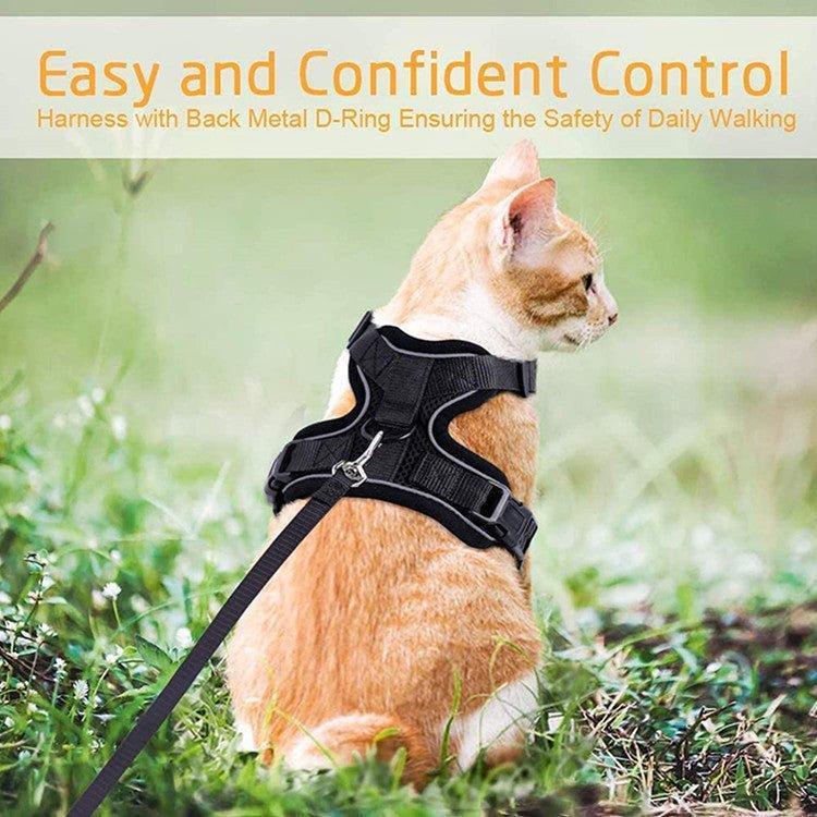 Cat Harness and Leash Set - Soft Adjustable Vest Harnesses for Cat - iTalkPet