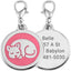 Cat Shaped Round Personalized Cat ID Tag - iTalkPet
