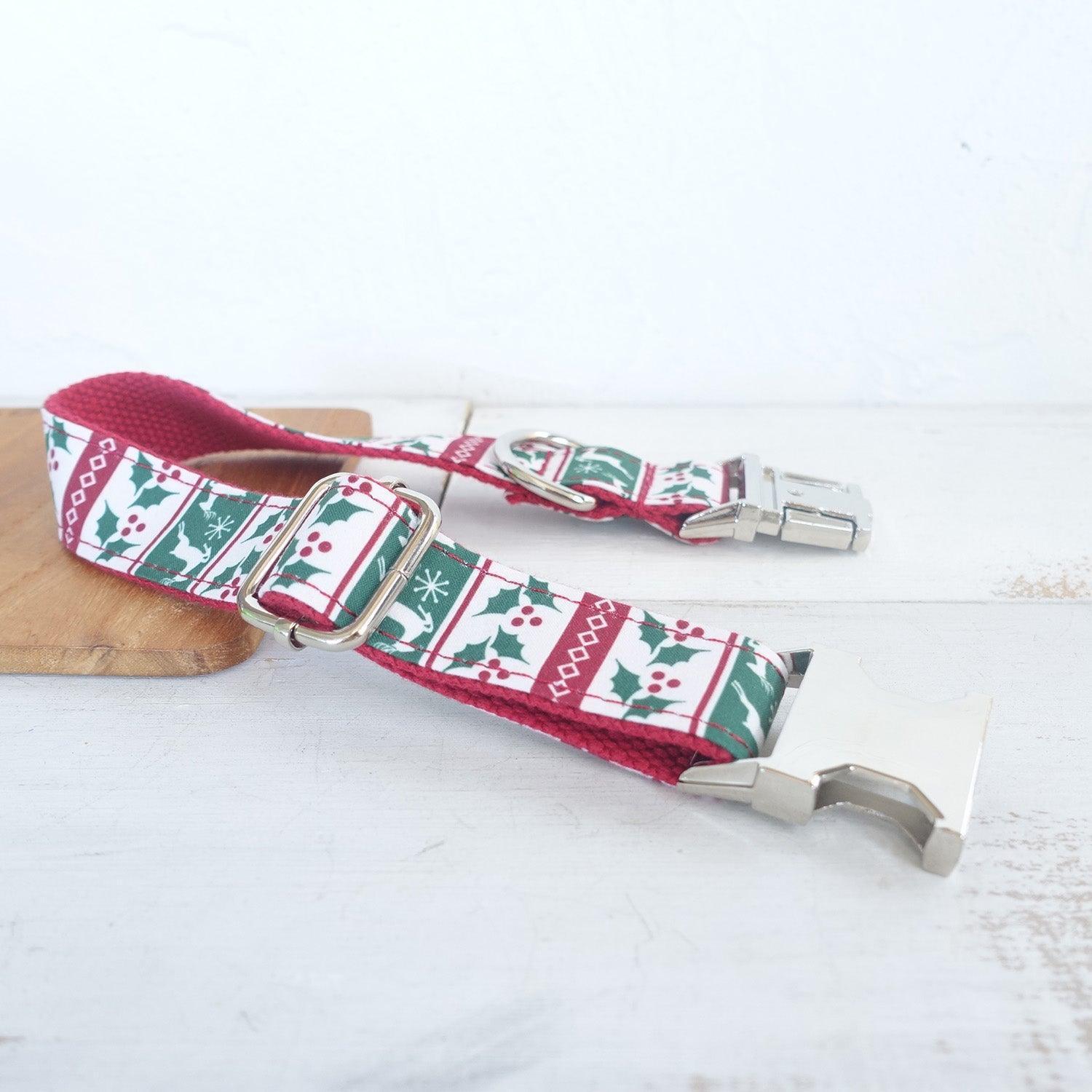 Christmas Deer Personalized Dog Collar Set - iTalkPet