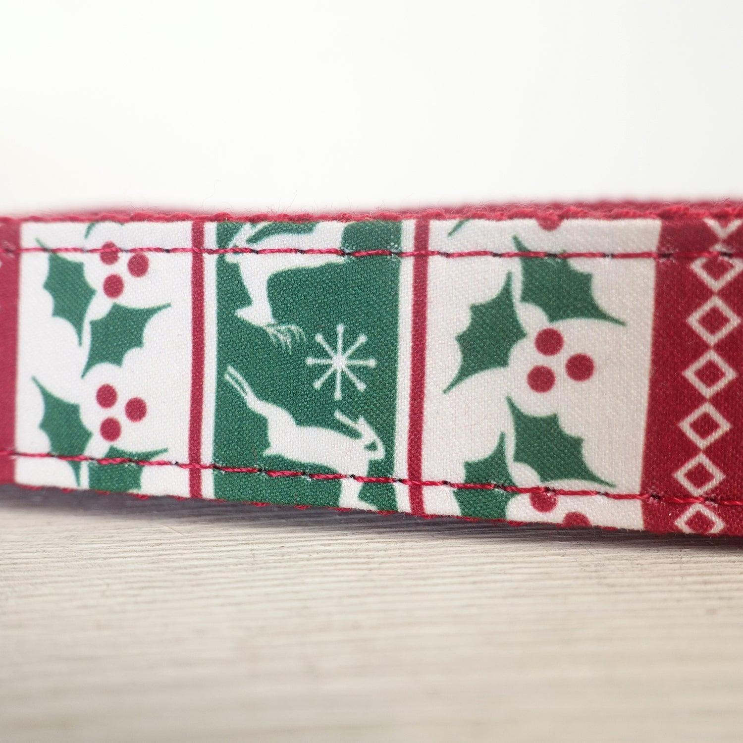 Christmas Deer Personalized Dog Collar Set - iTalkPet