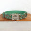 Colorful Flower Green Personalized Dog Collar Set - iTalkPet