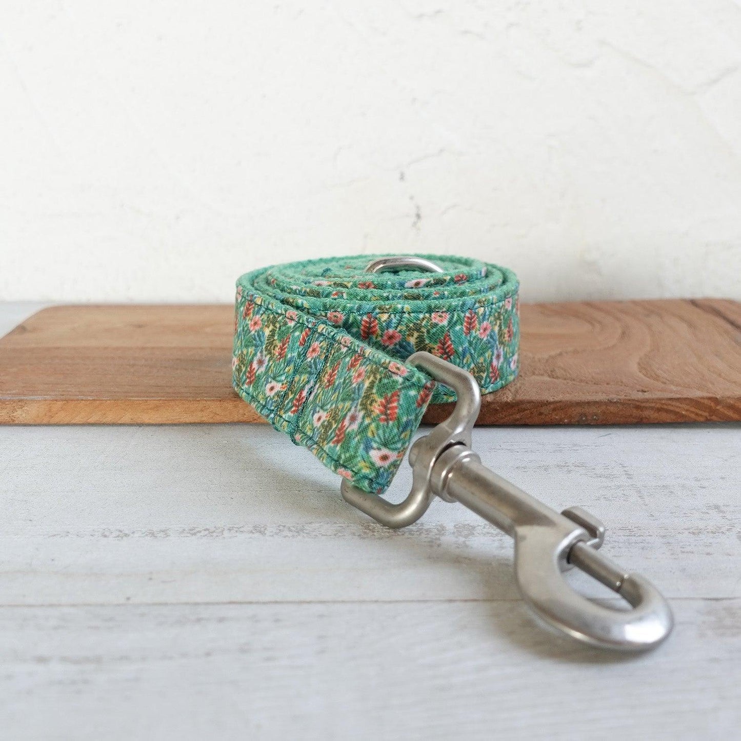 Colorful Flower Green Personalized Dog Collar Set - iTalkPet