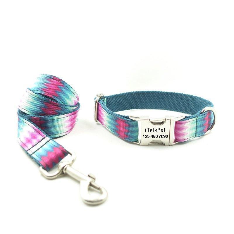 Colorful Soft Personalized Dog Collar Set - iTalkPet