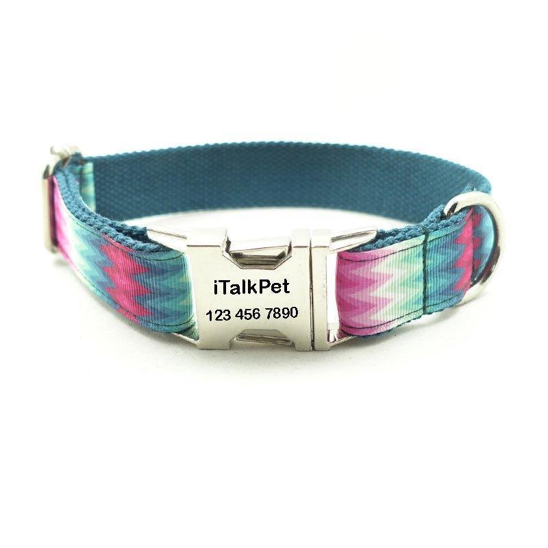 Colorful Soft Personalized Dog Collar Set - iTalkPet