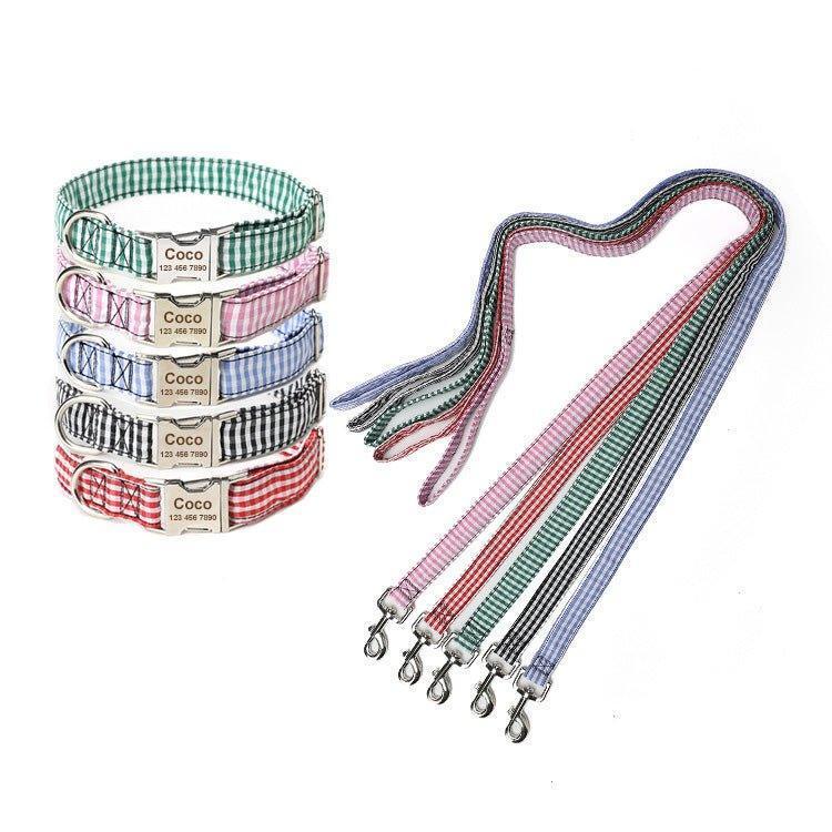 Cotton Custom Dog Collar and Leash Set - iTalkPet