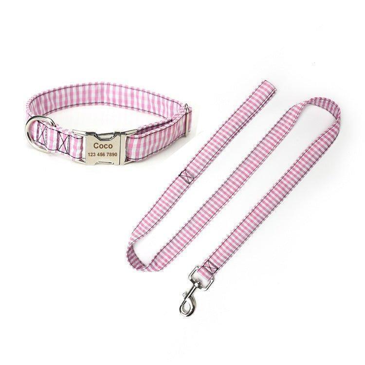 Cotton Custom Dog Collar and Leash Set - iTalkPet