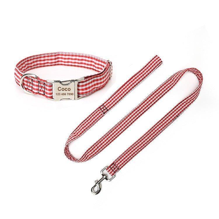 Cotton Custom Dog Collar and Leash Set - iTalkPet