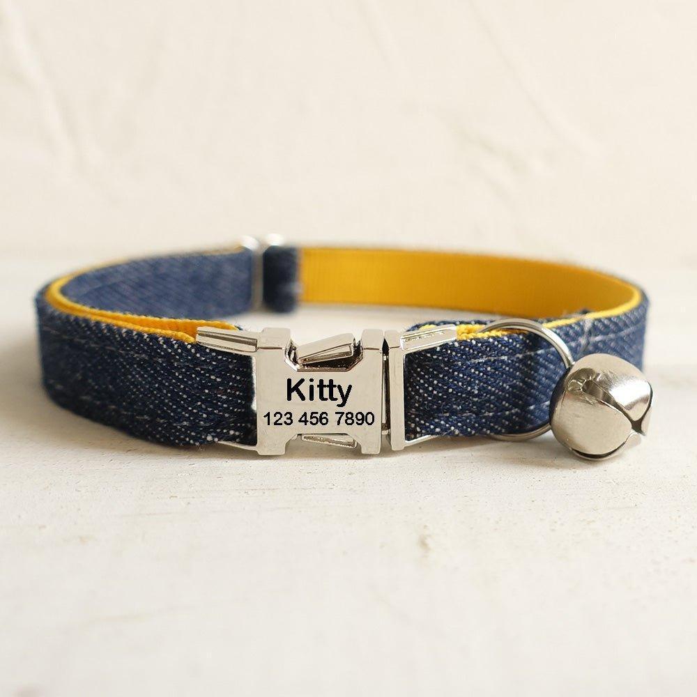 Cowboy Style Adjustable Personalized Cat Collar - iTalkPet