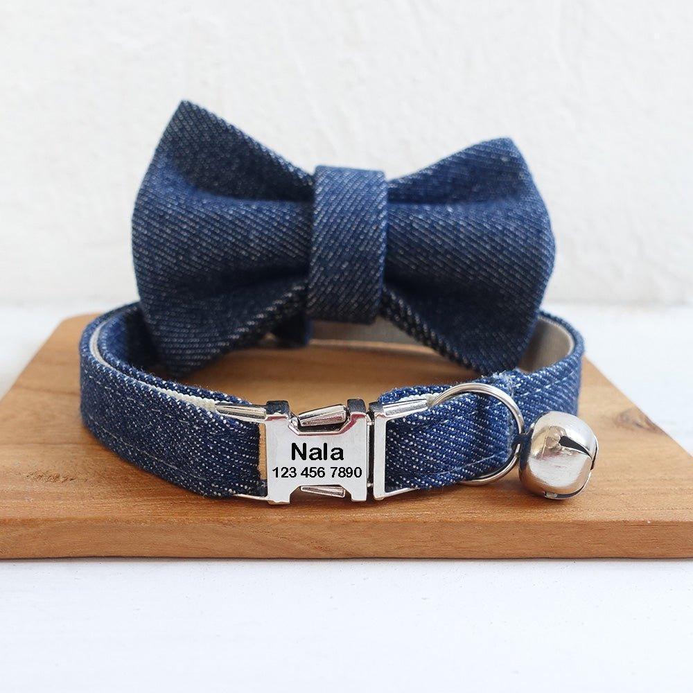 Cowboy Style Adjustable Personalized Cat Collar - iTalkPet