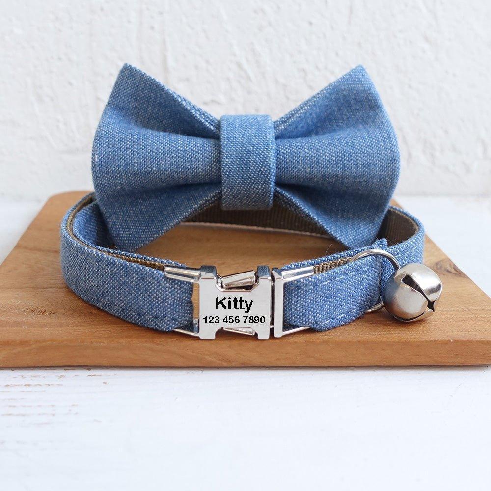 Cowboy Style Adjustable Personalized Cat Collar - iTalkPet