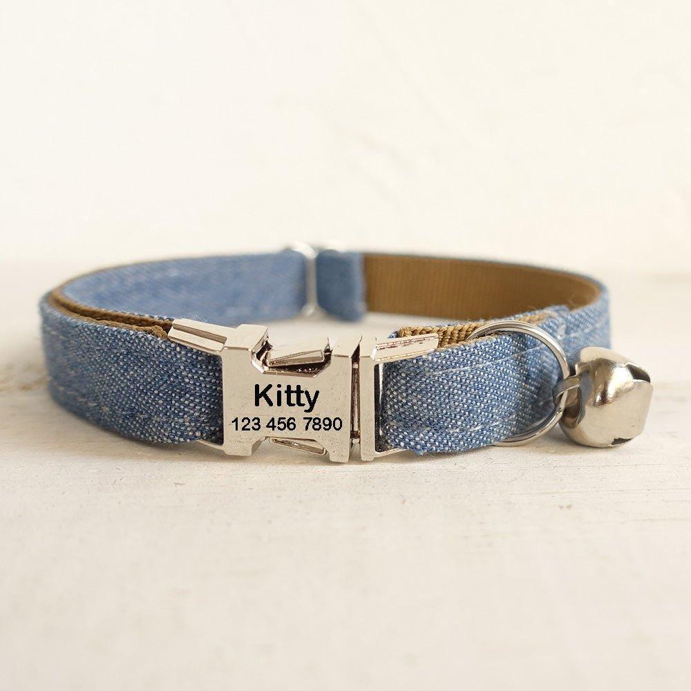 Cowboy Style Adjustable Personalized Cat Collar - iTalkPet