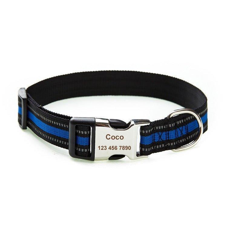 Custom Dog Collar - Engraved Adjustable Nylon Dog Collars - iTalkPet