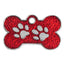 Custom Engraved Bone Paw Dog ID Tag - iTalkPet